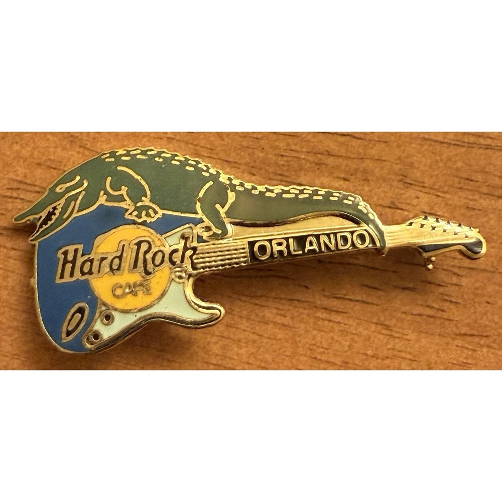 Vintage Hard Rock Cafe Orlando‎ Alligator Guitar Pin